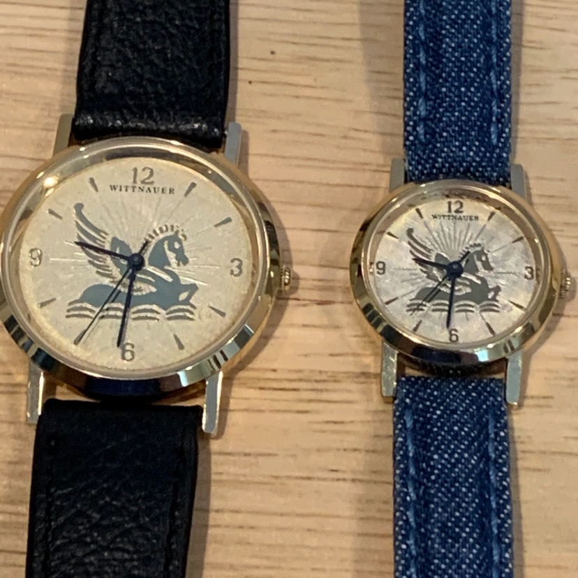 Vintage Wittnauer Pegasus Pair His And Her Watches